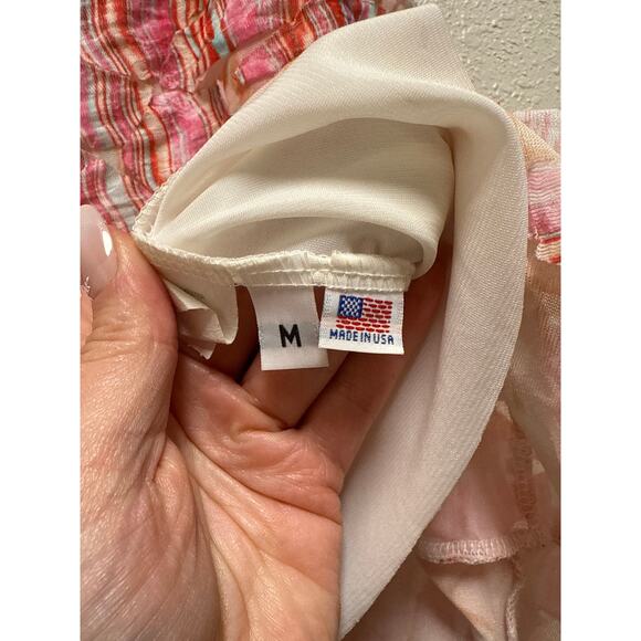 Y2K SNO SKINS Pink Striped Textured Ruffle Hem Skirt Size Medium - Picture 6 of 7